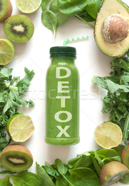 Verde smoothie verde frutas legumes Foto stock © unikpix