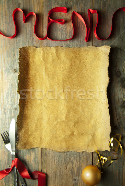 Christmas menu background Stock photo © unikpix