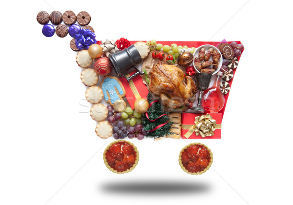 Christmas shopping cart icon Stock photo © unikpix
