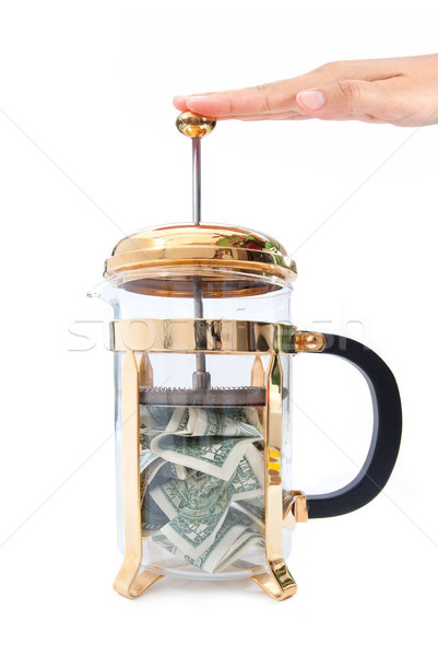 Apretado presupuesto billetes café negocios financiar Foto stock © unikpix