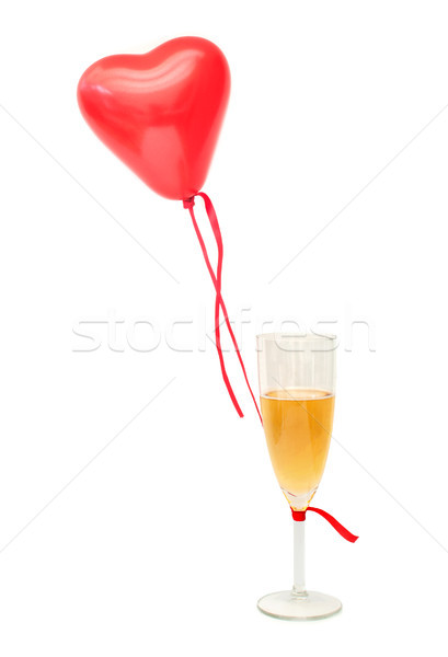 Herz Ballon Champagner Helium Stock foto © unikpix
