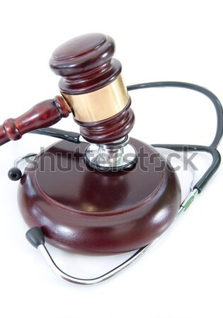 Stethoscope and judges gavel Stock photo © unikpix