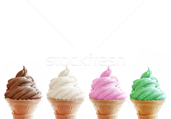 冰淇淋 蛋捲冰淇淋 巧克力 香草 商業照片 © unikpix