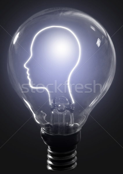 Light bulb human profile  Stock photo © unikpix