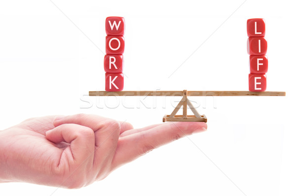 Werk leven evenwicht hand wip Stockfoto © unikpix