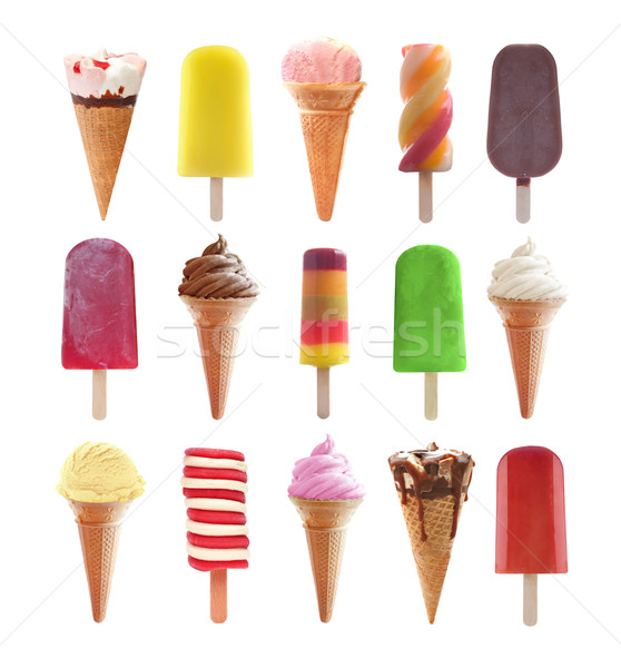 Large collection of ice cream and lollies Stock photo © unikpix