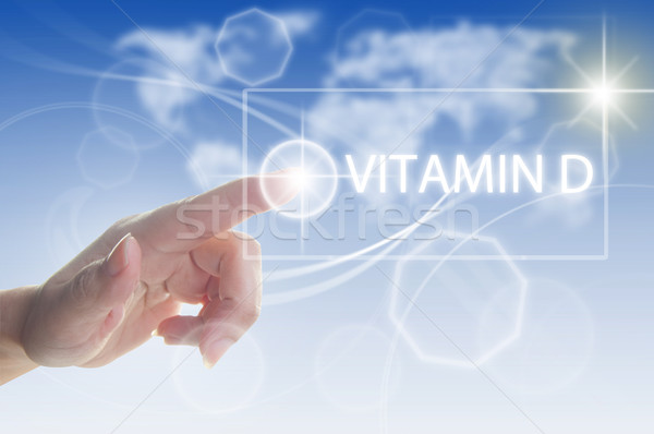 D-vitamin ujj kisajtolás érintőképernyő interfész fény Stock fotó © unikpix