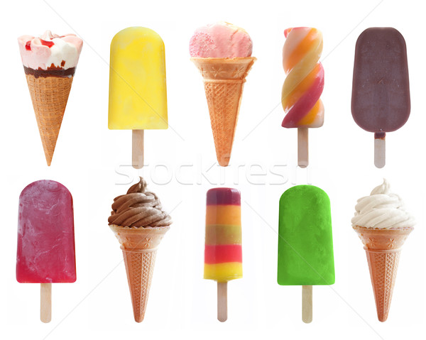 Ice cream and ice lolly pop set Stock photo © unikpix