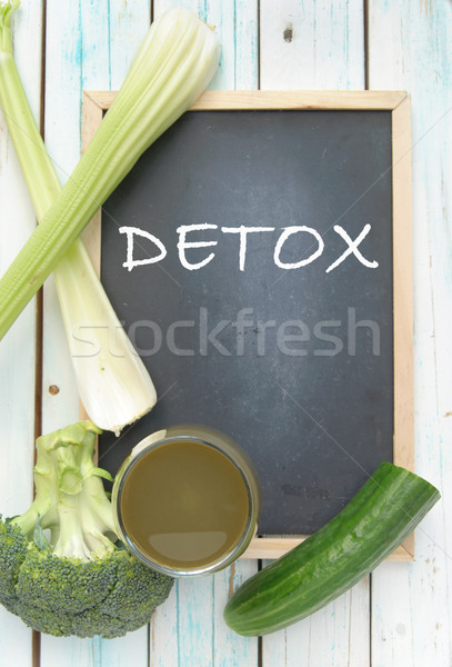 Tableau noir vert légumes smoothie [[stock_photo]] © unikpix
