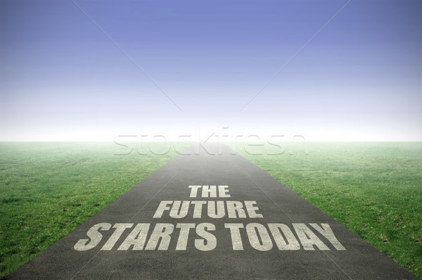 Futuro hoje pintado abrir estrada Foto stock © unikpix