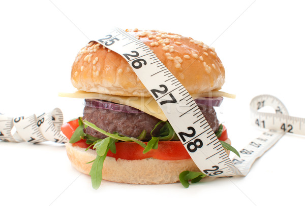 Burger with measuring tape  Stock photo © unikpix