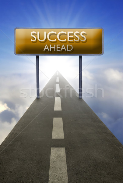 Success ahead road sign Stock photo © unikpix