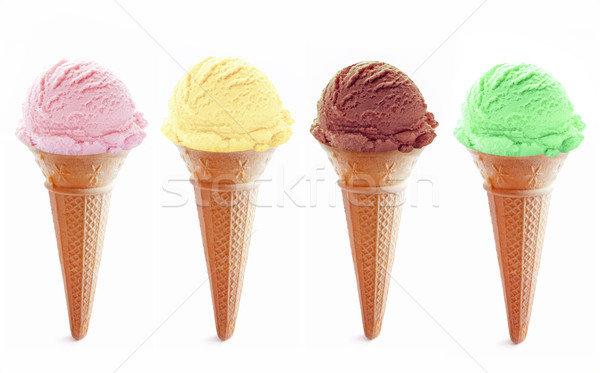 冰淇淋 草莓 香草 巧克力 薄荷 食品 商業照片 © unikpix