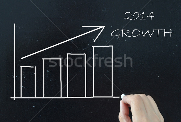 2014 Business Tabelle Wachstum Trend arrow Stock foto © unikpix