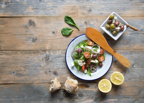 Greek salad with background space  Stock photo © unikpix