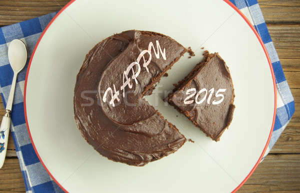 Happy new year 2015 cake Stock photo © unikpix