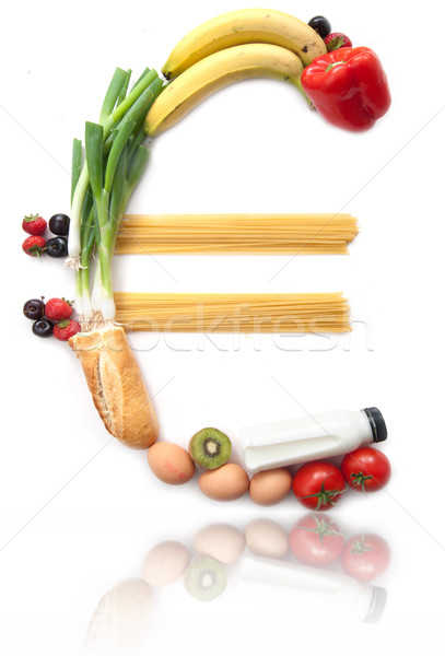 Euro currency symbol food groceries  Stock photo © unikpix