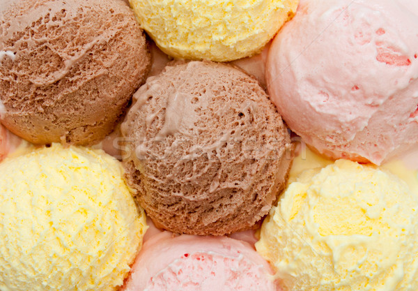 Stockfoto: Icecream · verschillend · vanille · aardbei · chocolade · achtergrond