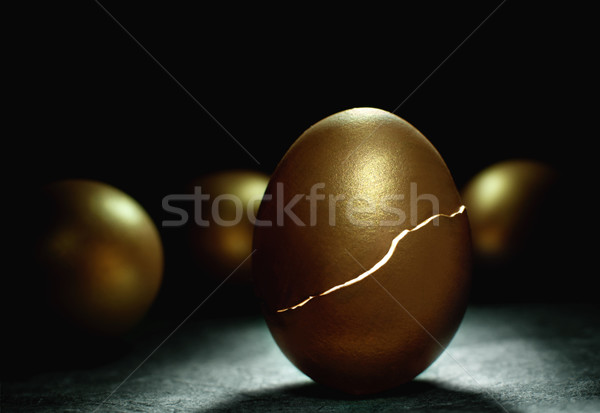 Foto stock: Dorado · nido · huevo · oro · luz · dentro