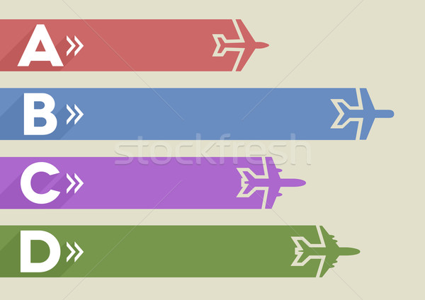 airplanes infographic template Stock photo © unkreatives