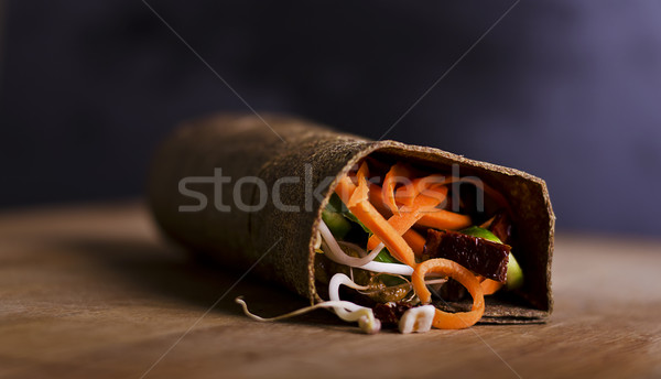 raw food wrap Stock photo © unkreatives