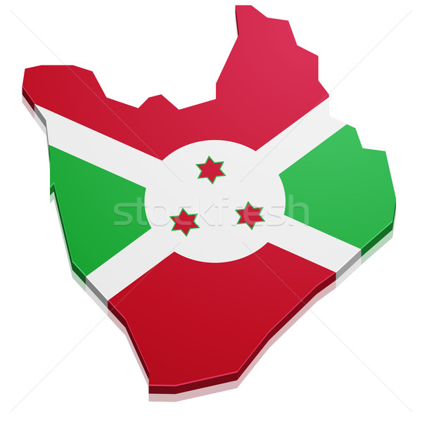 Térkép Burundi részletes illusztráció zászló eps10 Stock fotó © unkreatives
