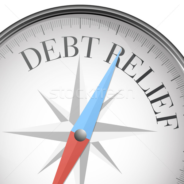 Stock photo: compass debt relief