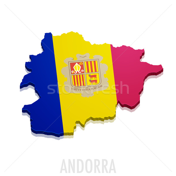 Mapa Andorra detalhado ilustração bandeira eps10 Foto stock © unkreatives