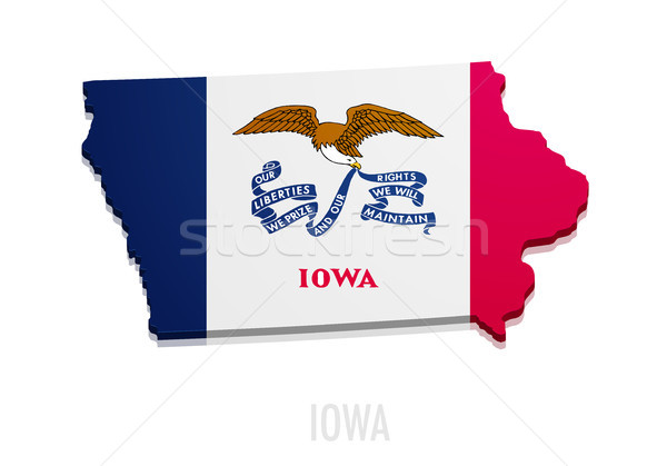 map State of Iowa Stock photo © unkreatives