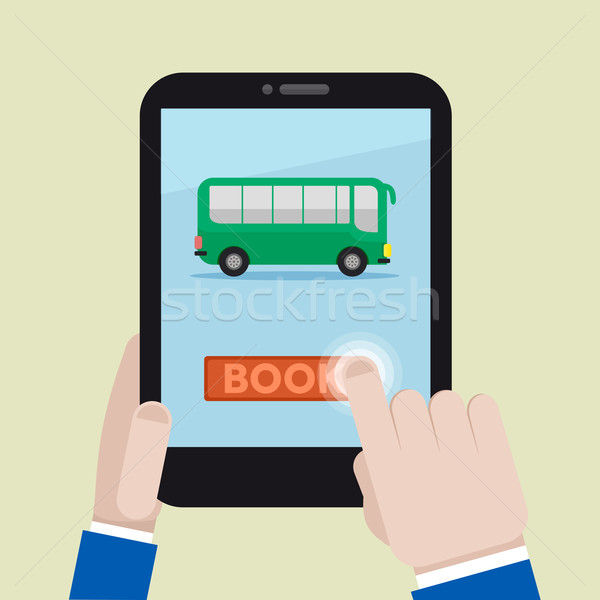 [[stock_photo]]: Livre · illustration · bus · billet