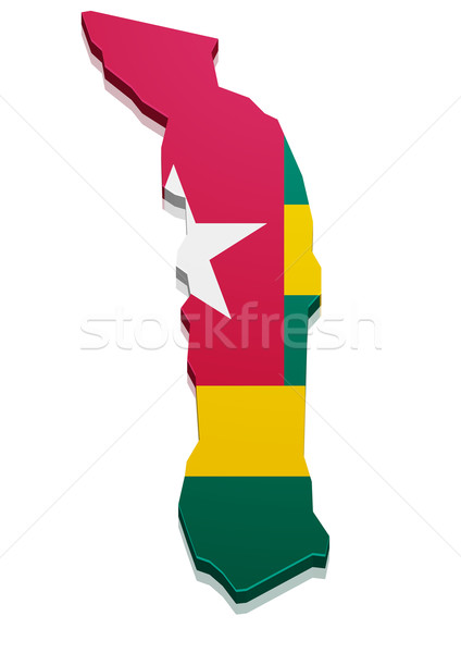 Pokaż Togo szczegółowy ilustracja banderą eps10 Zdjęcia stock © unkreatives