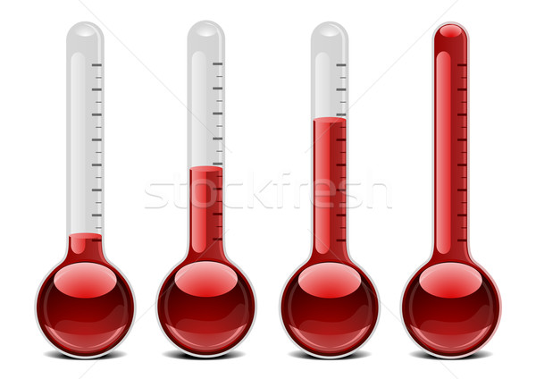 Stock photo: red thermometers
