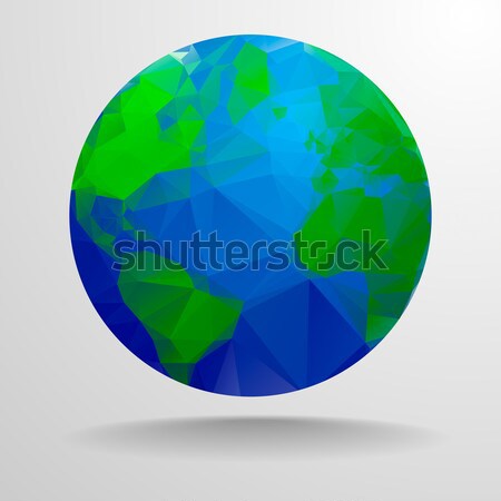 polygonal globe Stock photo © unkreatives