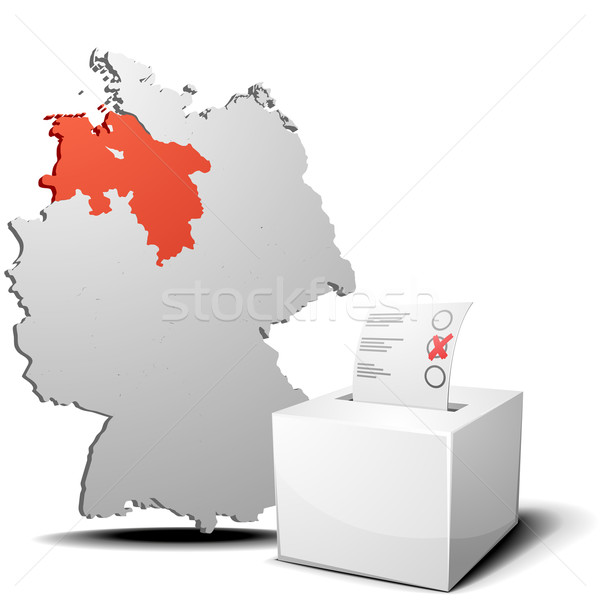 Votazione Germania abbassare dettagliato illustrazione scrutinio Foto d'archivio © unkreatives