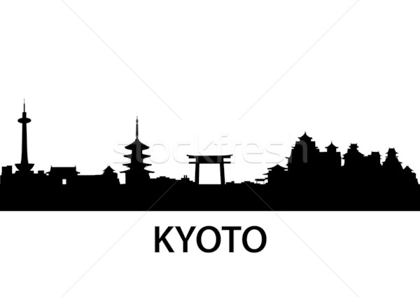 Skyline Киото подробный Япония здании город Сток-фото © unkreatives