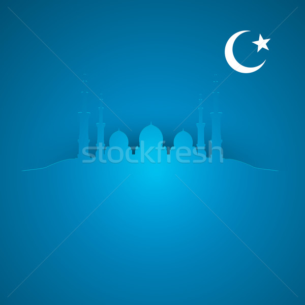 伊斯蘭教 詳細 插圖 藍色 宗教 清真寺 商業照片 © unkreatives