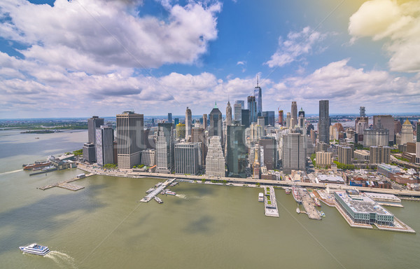 Manhattan Aerial View Stock photo © unkreatives