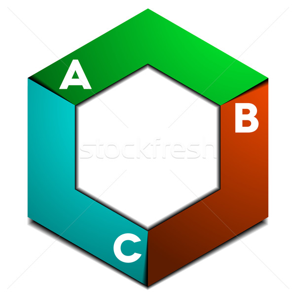 Hexagon sablon detaliat ilustrare Imagine de stoc © unkreatives