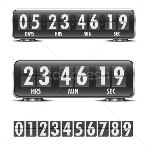 Countdown Timer detaillierte Illustration eps10 Vektor Stock foto © unkreatives