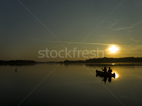 canooing trip into dawn Stock photo © unkreatives
