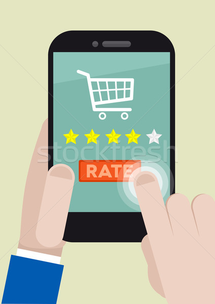 Phone four star rating Stock photo © unkreatives