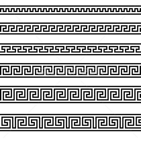Illustration unterschiedlich griechisch Ornament Muster Sonne Stock foto © unkreatives
