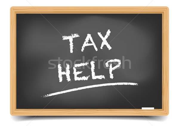 Impôt aider détaillée illustration tableau noir texte Photo stock © unkreatives