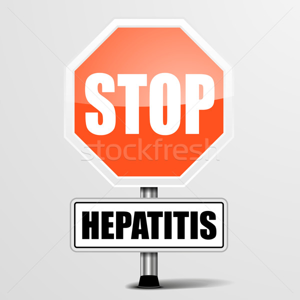 red hepatitis Stop Sign Stock photo © unkreatives