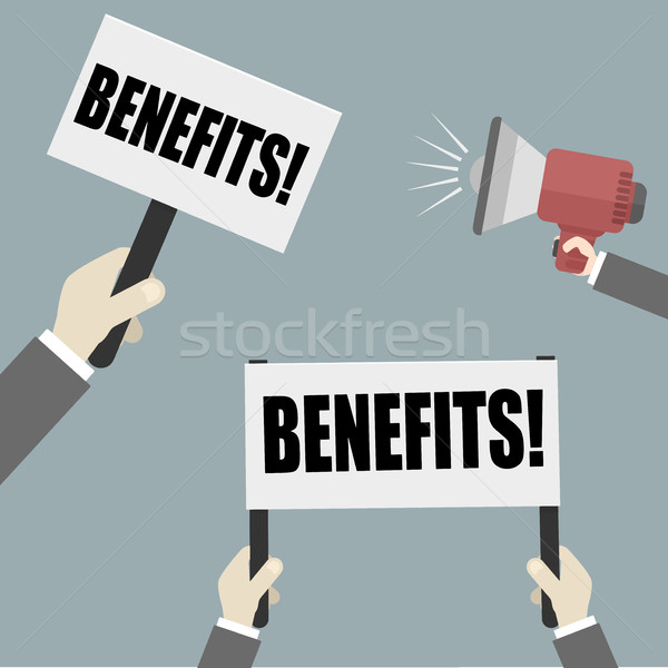 Signboards Benefits concept Stock photo © unkreatives