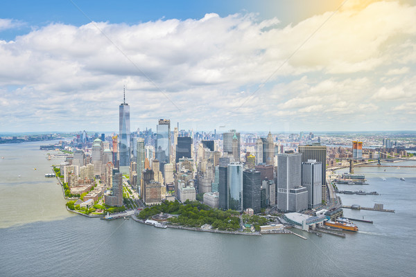 Manhattan Aerial View Stock photo © unkreatives