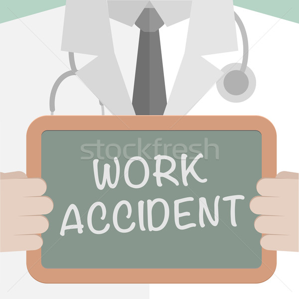 Bord travaux accident illustration médecin Photo stock © unkreatives