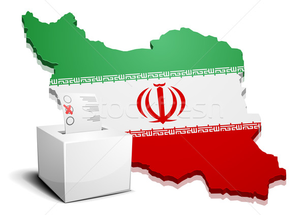Foto stock: Irã · detalhado · ilustração · mapa · eps10 · vetor