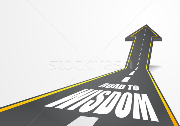 Weg wijsheid gedetailleerd illustratie snelweg omhoog Stockfoto © unkreatives