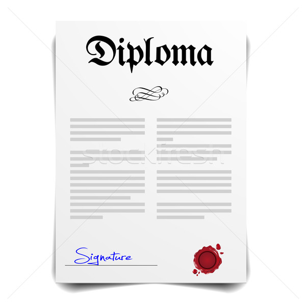 Diploma részletes illusztráció levél eps10 vektor Stock fotó © unkreatives